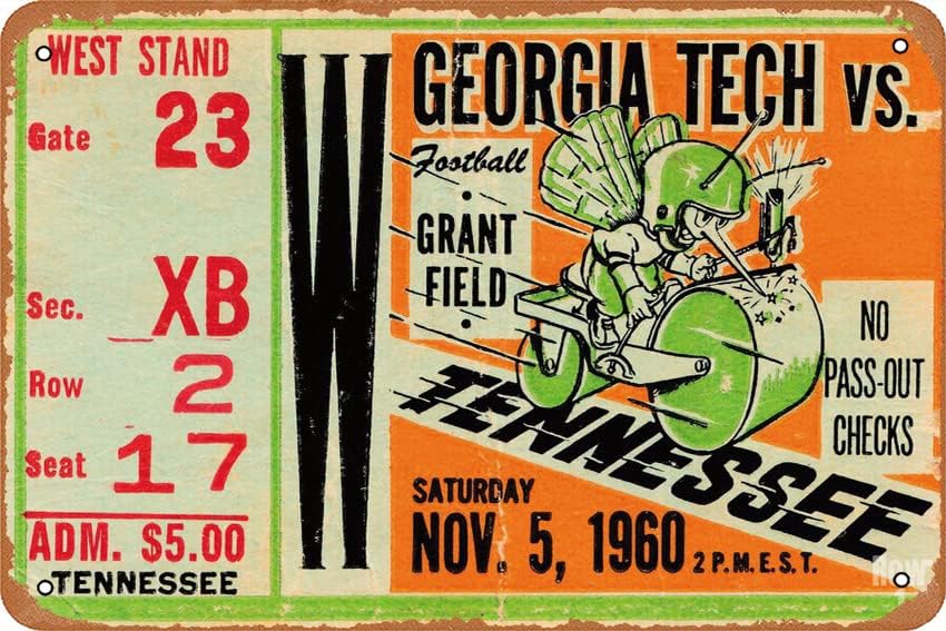 1960 GEORGIA TECH VS. TENNESSE - Office Tech For Home 评论和价格