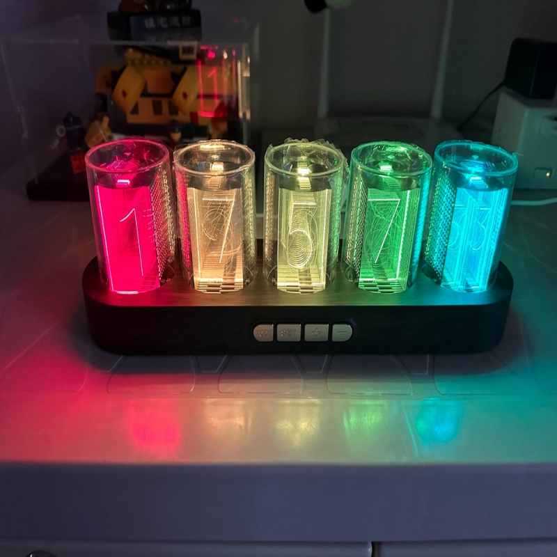 LED Nixie Tube Clock RGB Gamin - Office Tech Set Up 评论和价格