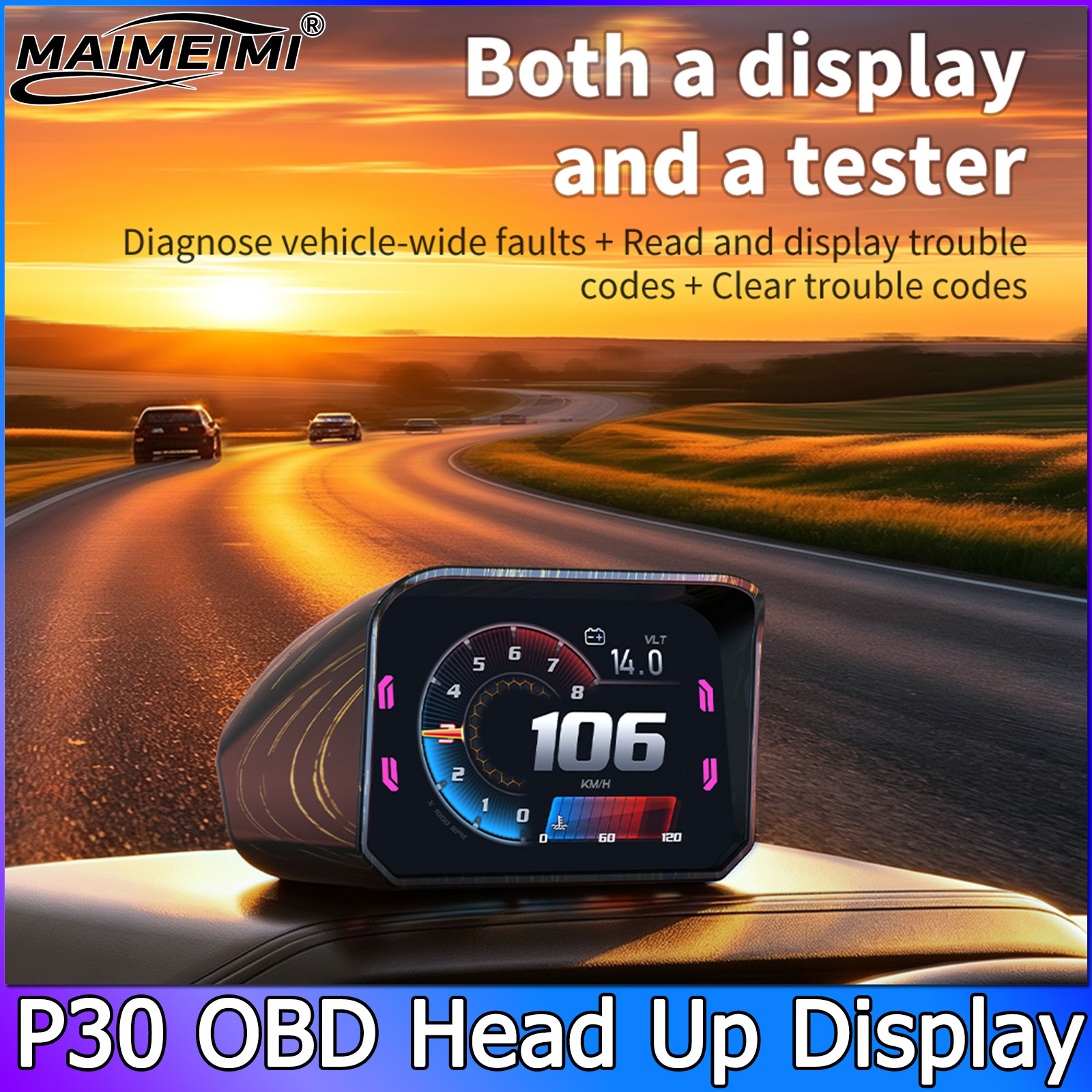 P30 Speedometer RPM Meter HUD  - Pc Security Lock 评论和价格