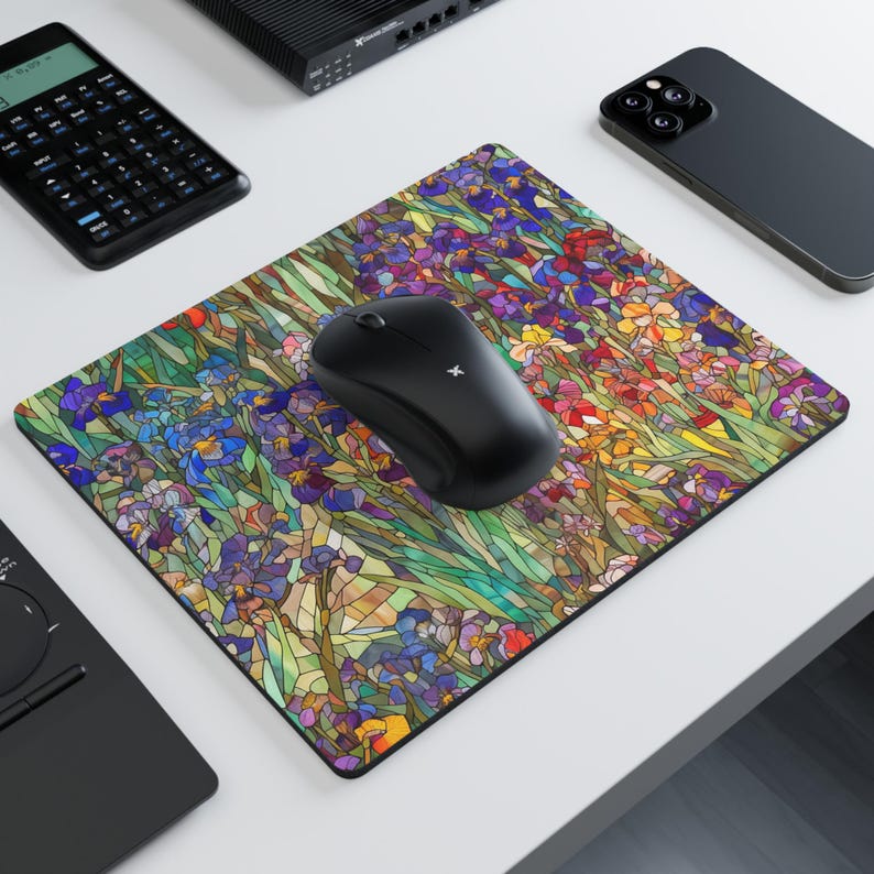 Floral Mosaic Mouse Pad Colorf - Office Tech Set Up 评论和价格
