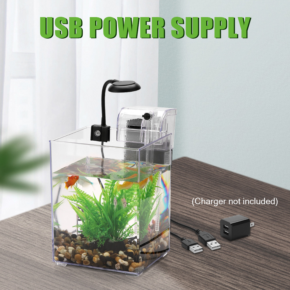 USB Desktop Fish Tank Set-Easy - Office Technician 评论和价格