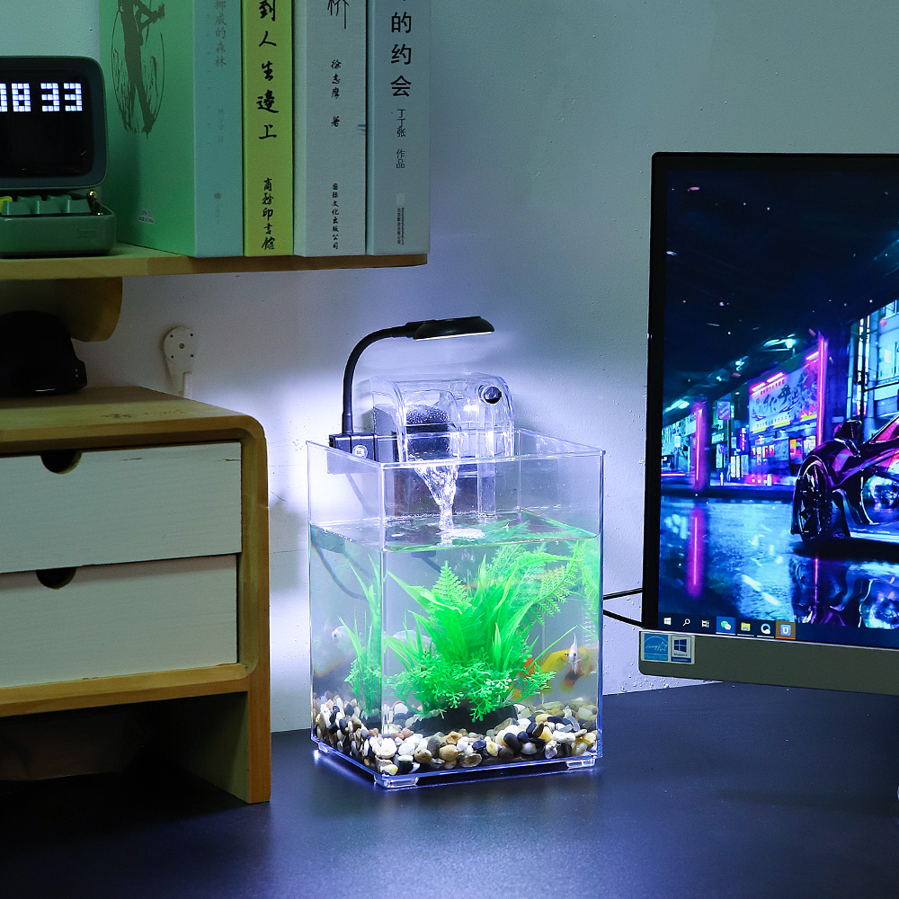 USB Desktop Fish Tank Set-Easy - Office Technician 评论和价格