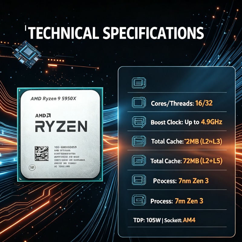 16-Core Desktop CPU AMD Ryzen  - Amd Cpu Ryzen 9 评论和价格